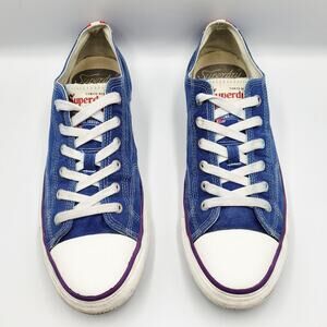 Superdry Athletics Tokyo Japan SPIRIT OF JAPAN Blue Low-Top Sneakers Men's Sz 11